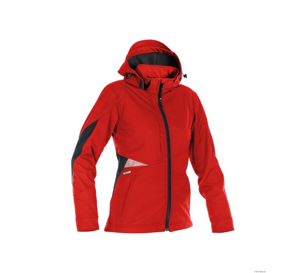 VESTE SOFTSHELL IMPERMEABLE FEMME GRAVITY ROUGE/NOIR