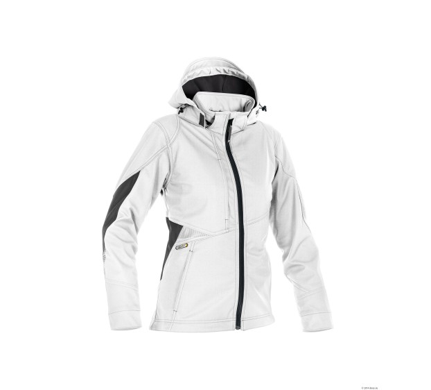 VESTE SOFTSHELL IMPERMEABLE FEMME GRAVITY BLANC/GRIS