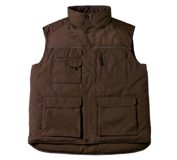 GILET POLAIRE HOMME/FEMME MULTIPOCHES EXPERT PRO MARRON