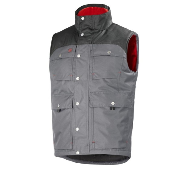 GILET POLAIRE DE TRAVAIL HOMME/FEMME AG1 GRIS ACIER/NOIR