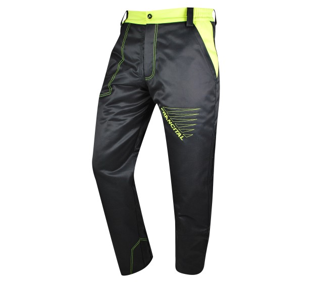 PANTALON BUCHERON ANTI-COUPURE TRONCONNEUSE NOIR/JAUNE