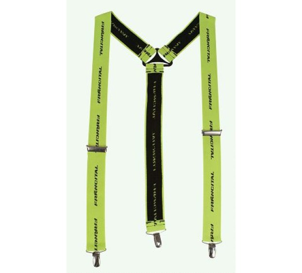 BRETELLES JAUNE FLUO A PINCES  