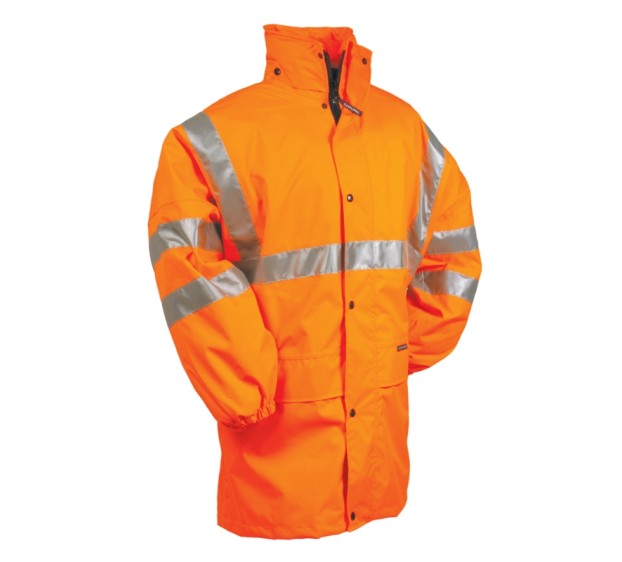 VESTE DE PLUIE RÉFLÉCHISSANTE MAEVA ORANGE FLUO