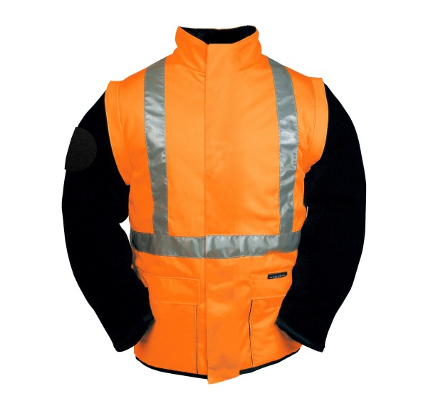 BLOUSON HAUTE VISIBILITÉ MAELIS ORANGE FLUO