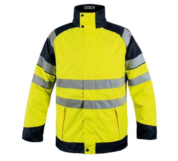 PARKA HAUTE VISIBILITÉ EIGER JAUNE FLUO/MARINE  