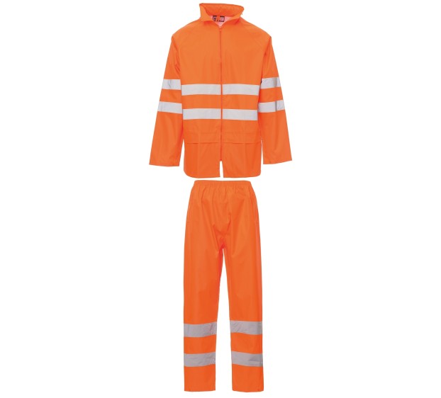 ENSEMBLE DE PLUIE HAUTE-VISIBILITE RAINSET ORANGE FLUO