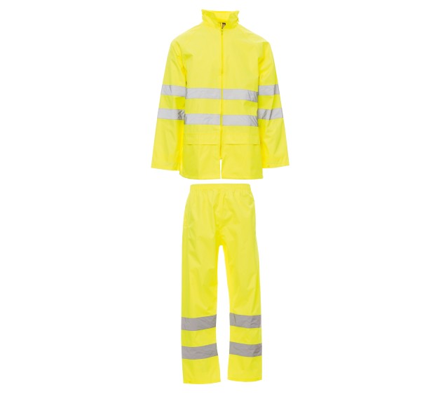 ENSEMBLE DE PLUIE HAUTE-VISIBILITE RAINSET JAUNE FLUO