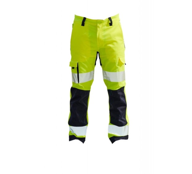 PANTALON RÉFLÉCHISSANT HOMME/FEMME TYPHON+ MARINE/JAUNE FLUO