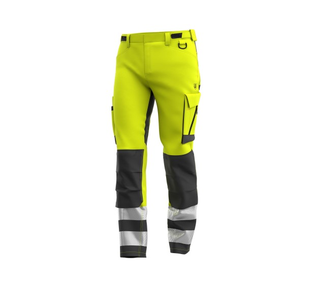 PANTALON RÉFLÉCHISSANT HOMME SCUTI JAUNE FLUO/DARK GREY