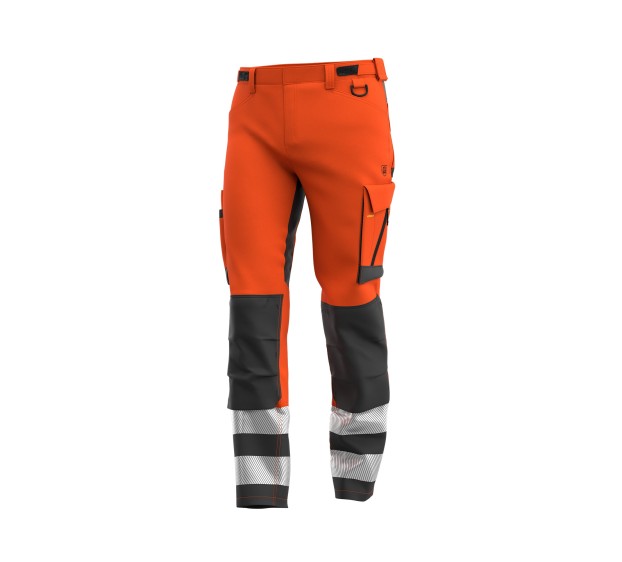 PANTALON RÉFLÉCHISSANT HOMME SCUTI ORANGE FLUO/DARK GREY