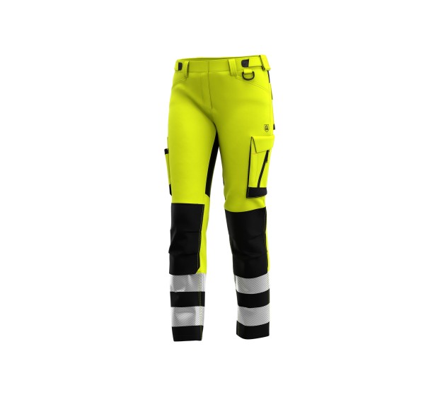 PANTALON RÉFLÉCHISSANT FEMME SCUTI JAUNE FLUO/NOIR