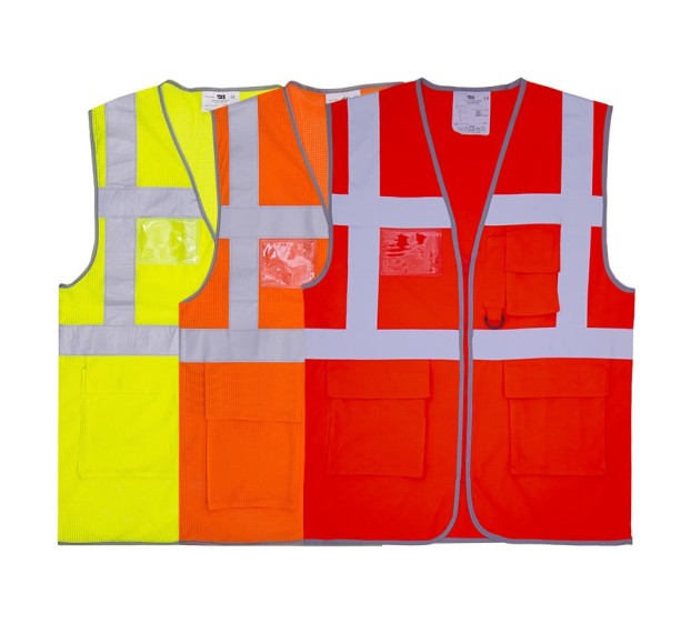 GILET HAUTE VISIBILITE SEMI-GRILLAGE CLASSE II ROUGE FLUO