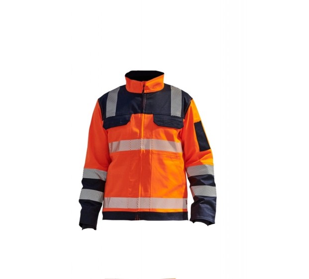 BLOUSON HAUTE VISIBILITE TYPHON+ MARINE/ORANGE FLUO