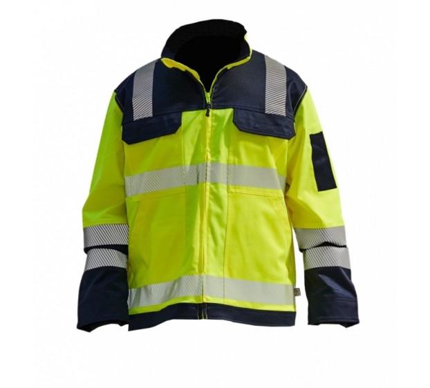 BLOUSON HAUTE VISIBILITE TYPHON+ MARINE/JAUNE FLUO