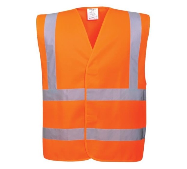 GILET HAUTE VISIBILITÉ ANTISTATIQUE RETARDATEUR DE FLAMME ORANGE FLUO