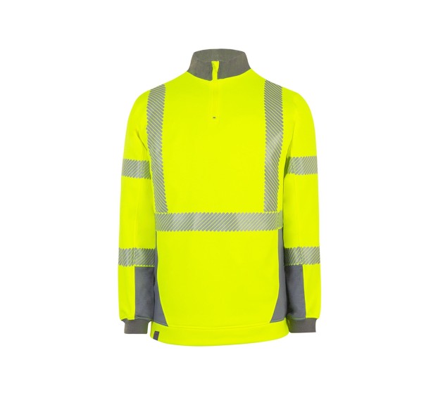 SWEAT RÉFLÉCHISSANT DARWIN JAUNE FLUO/GRIS T. 4XL