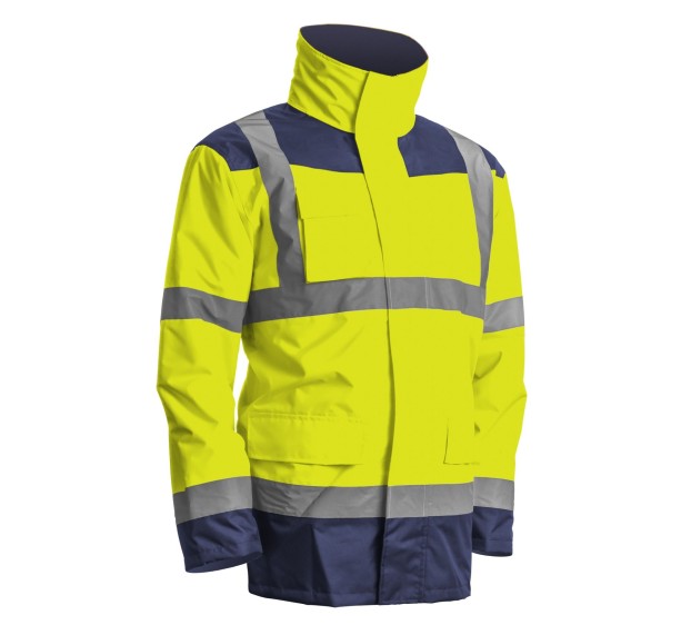PARKA HAUTE VISIBILITÉ KANATA JAUNE FLUO/MARINE