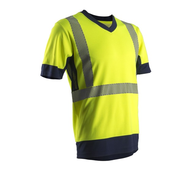 T-shirt haute visibilité KOMO II col v JAUNE 