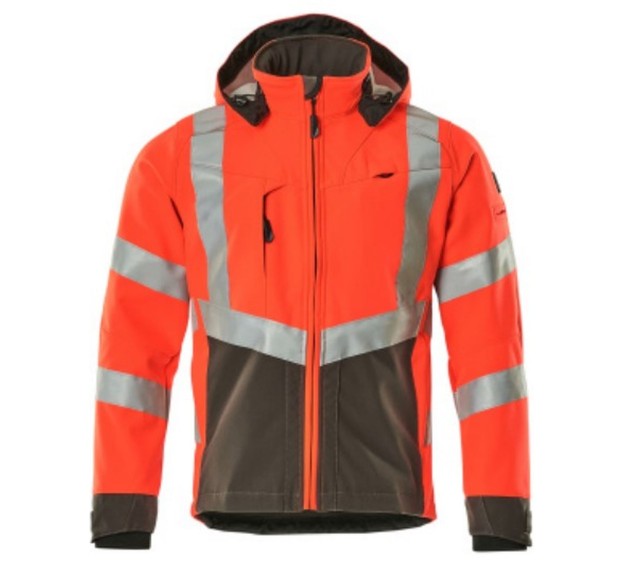 SOFTSHELL HAUTE VISIBILITE ROUGE/GRIS 