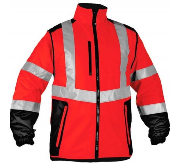 GILET OSLO HAUTE VISIBILITE ROUGE/NOIR 