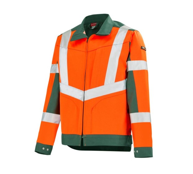 BLOUSON HAUTE VISIBILITÉ LUTEA PI ORANGE FLUO/VERT FONCE