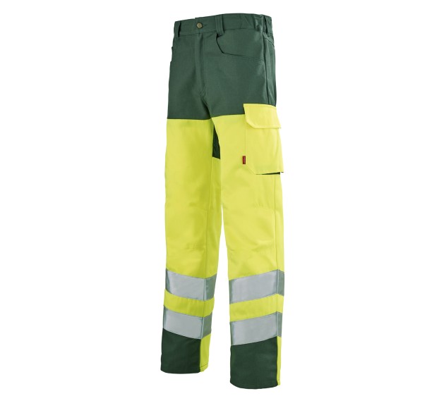 PANTALON RÉFLÉCHISSANT HOMME/FEMME IRIS JAUNE FLUO/VERT FONCE  