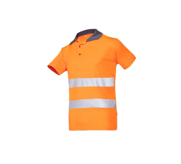 POLO HAUTE VISIBILITE IROLA ORANGE FLUO