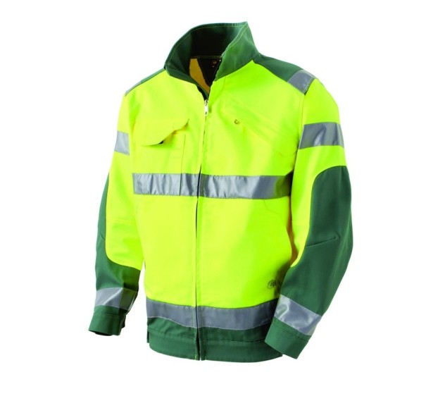 BLOUSON DE TRAVAIL LUK-LIGHT JAUNE FLUO/VERT ALPIN