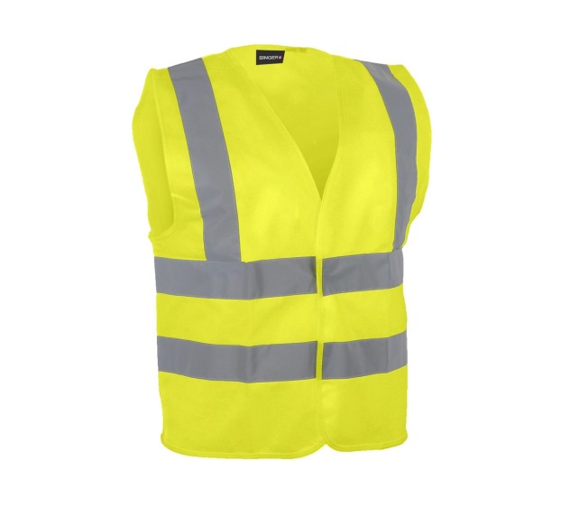 GILET HAUTE VISIBILITÉ CLASSE II JAUNE FLUO
