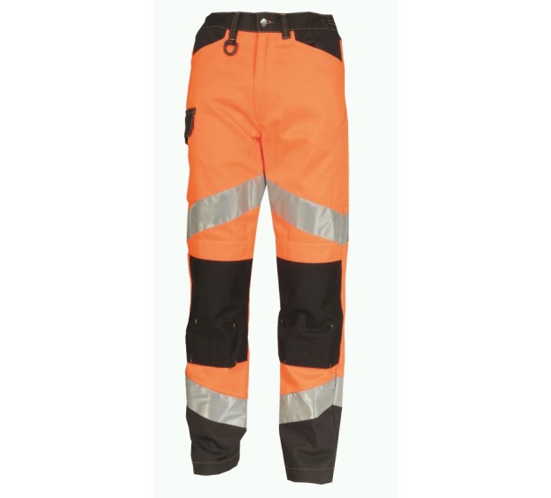 PANTALON RÉFLÉCHISSANT HOMME/FEMME FLUO TECH ORANGE FLUO/CHARCOAL