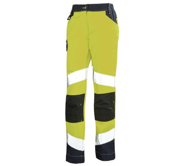 PANTALON RÉFLÉCHISSANT FEMME FLUO TECH JAUNE FLUO/DARK BLUE 