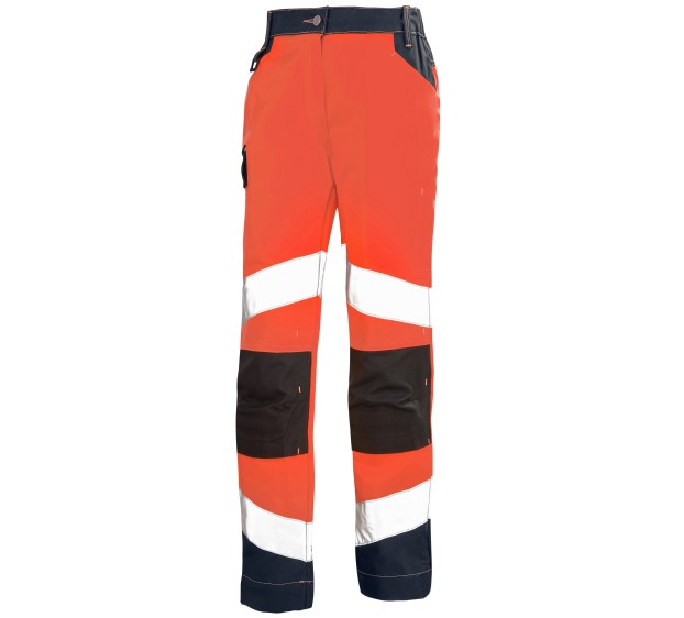PANTALON RÉFLÉCHISSANT FEMME FLUO TECH ROUGE FLUO/DARK BLUE