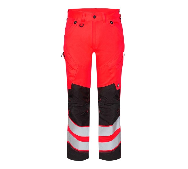 PANTALON RÉFLÉCHISSANT HOMME/FEMME SAFETY ROUGE FLUO/NOIR