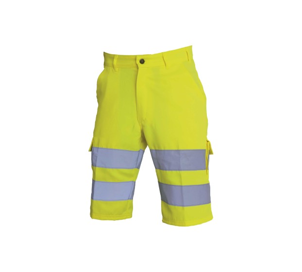 BERMUDA HAUTE VISIBILITÉ HI6VI JAUNE FLUO