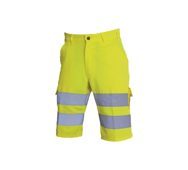 BERMUDA HAUTE VISIBILITÉ HI6VI JAUNE FLUO 