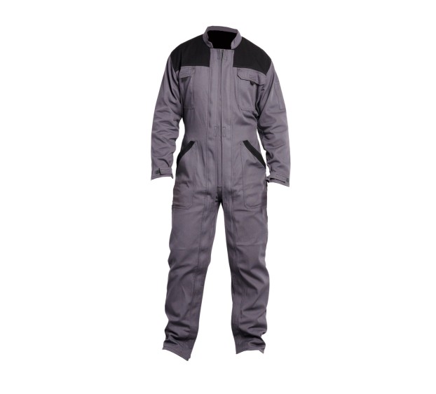 COMBINAISON DE TRAVAIL DOUBLE ZIP TYPHON GRIS/NOIR 