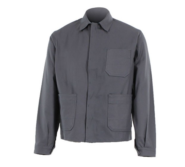 VESTE COTON GRIS ACIER  