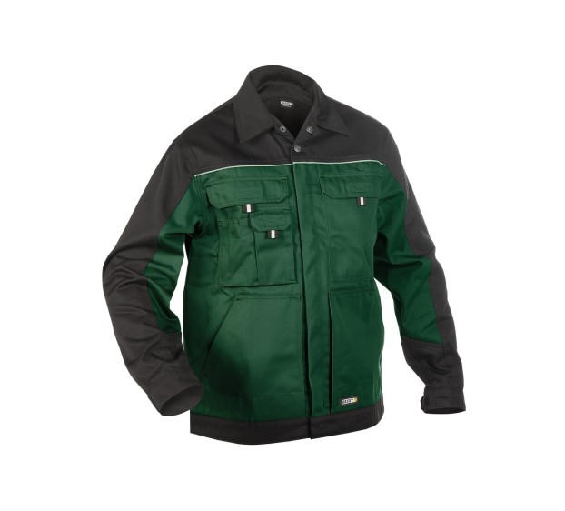 VESTE DE TRAVAIL HOMME/FEMME LUGANO VERT/NOIR