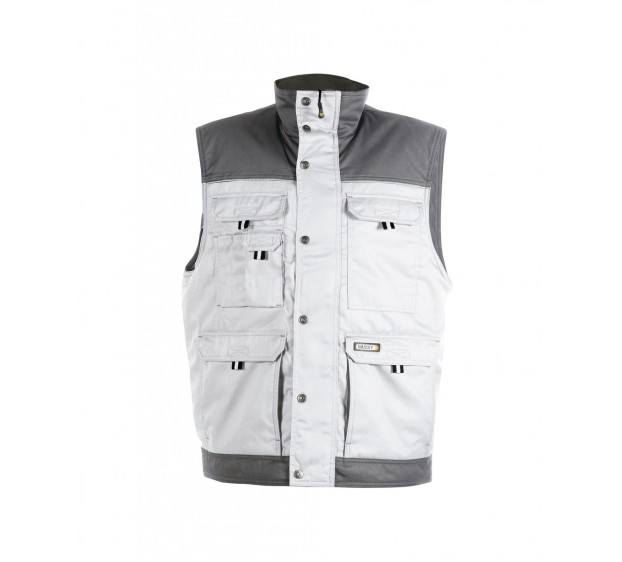 GILET DE TRAVAIL/BODYWARMER HOMME/FEMME HULST BLANC/GRIS