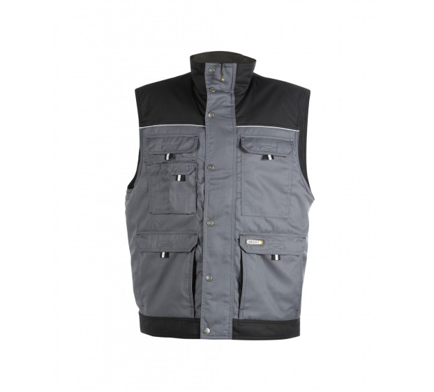 GILET DE TRAVAIL/BODYWARMER HOMME/FEMME HULST GRIS/NOIR