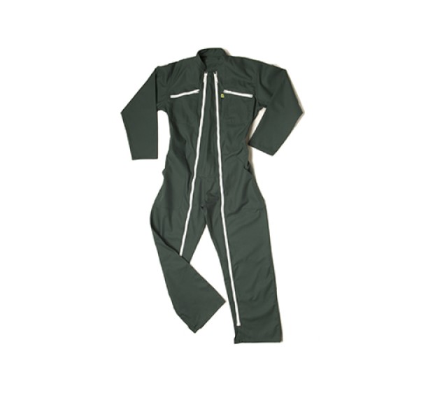 Combinaison 2 zips 65% Coton 35% Polyester Vert US-1