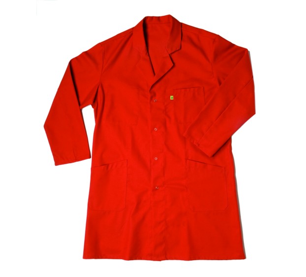 BLOUSE DE TRAVAIL HOMME/FEMME COTON/POLYESTER ROUGE