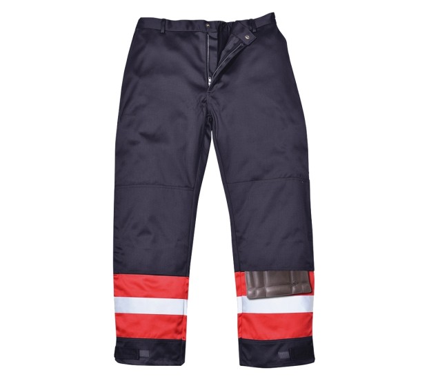 PANTALON DE TRAVAIL ANTISTATIQUE ORANGE FLUO/MARINE