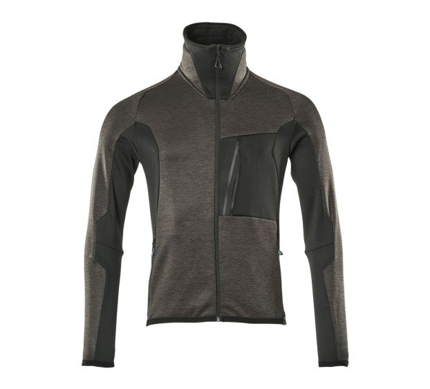 VESTE POLAIRE DE TRAVAIL ADVANCED ZIPPEE ANTHRACITE NOIR T.5XL