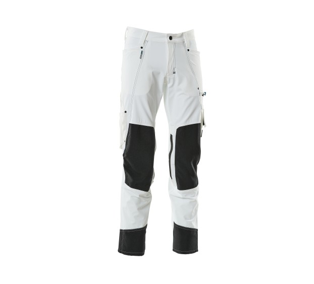 PANTALON DE TRAVAIL HOMME/FEMME ADVANCED AVEC POCHES BLANC