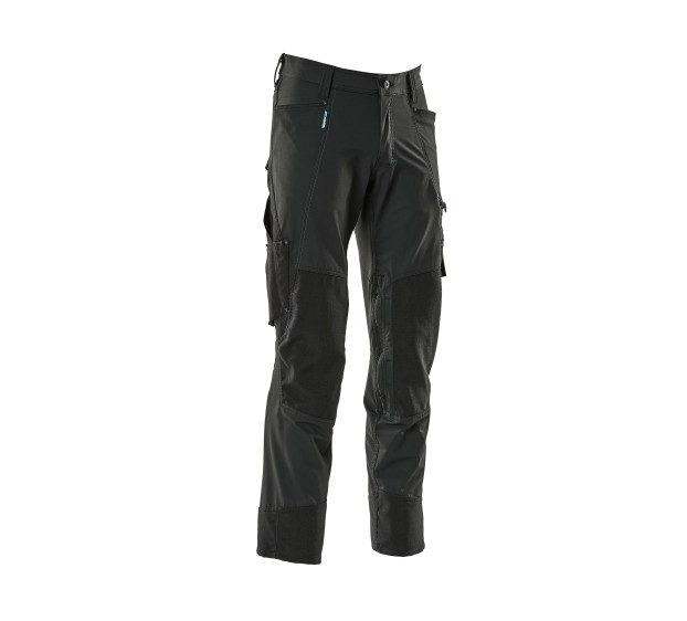 PANTALON DE TRAVAIL HOMME/FEMME ADVANCED AVEC POCHES GENOUILLÈRES NOIR