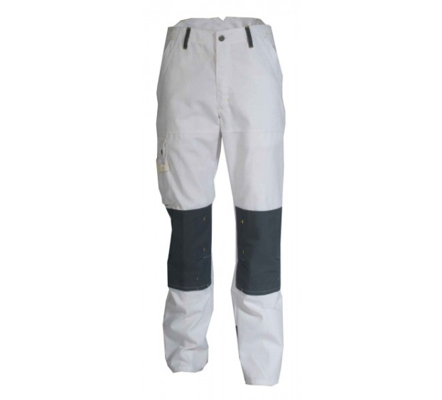 PANTALON DE TRAVAIL HOMME/FEMME CRAFT PEINTRE BLANC/GRIS