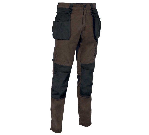 PANTALON DE TRAVAIL HOMME/FEMME PAKATTI TAUPE/NOIR 