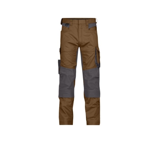 PANTALON DE TRAVAIL HOMME/FEMME DYNAX BRUN ARGILE/GRIS ANTHRACITE