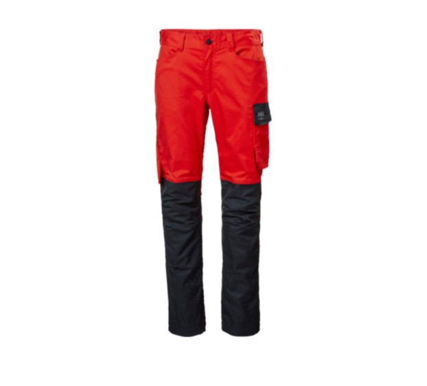 PANTALON DE TRAVAIL HOMME/FEMME MANCHESTER ALERTE ROUGE/EBONY